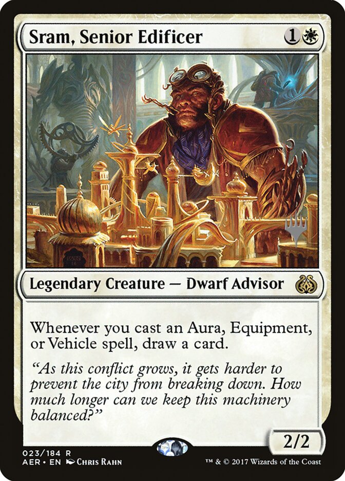 Sram, Senior Edificer [Aether Revolt Promos] | Black Swamp Games