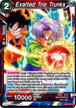 Exalted Trio Trunks (BT7-011) [Assault of the Saiyans] | Black Swamp Games