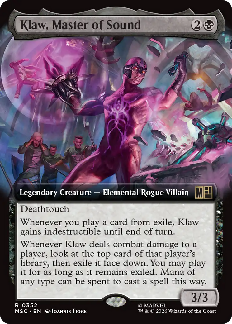Klaw, Master of Sound (Extended Art) [Marvel Super Heroes Commander] | Black Swamp Games