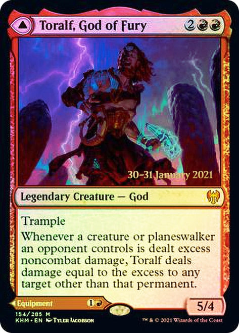 Toralf, God of Fury // Toralf's Hammer [Kaldheim Prerelease Promos] | Black Swamp Games