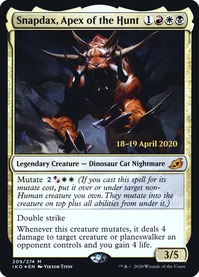 Snapdax, Apex of the Hunt [Ikoria: Lair of Behemoths Prerelease Promos] | Black Swamp Games