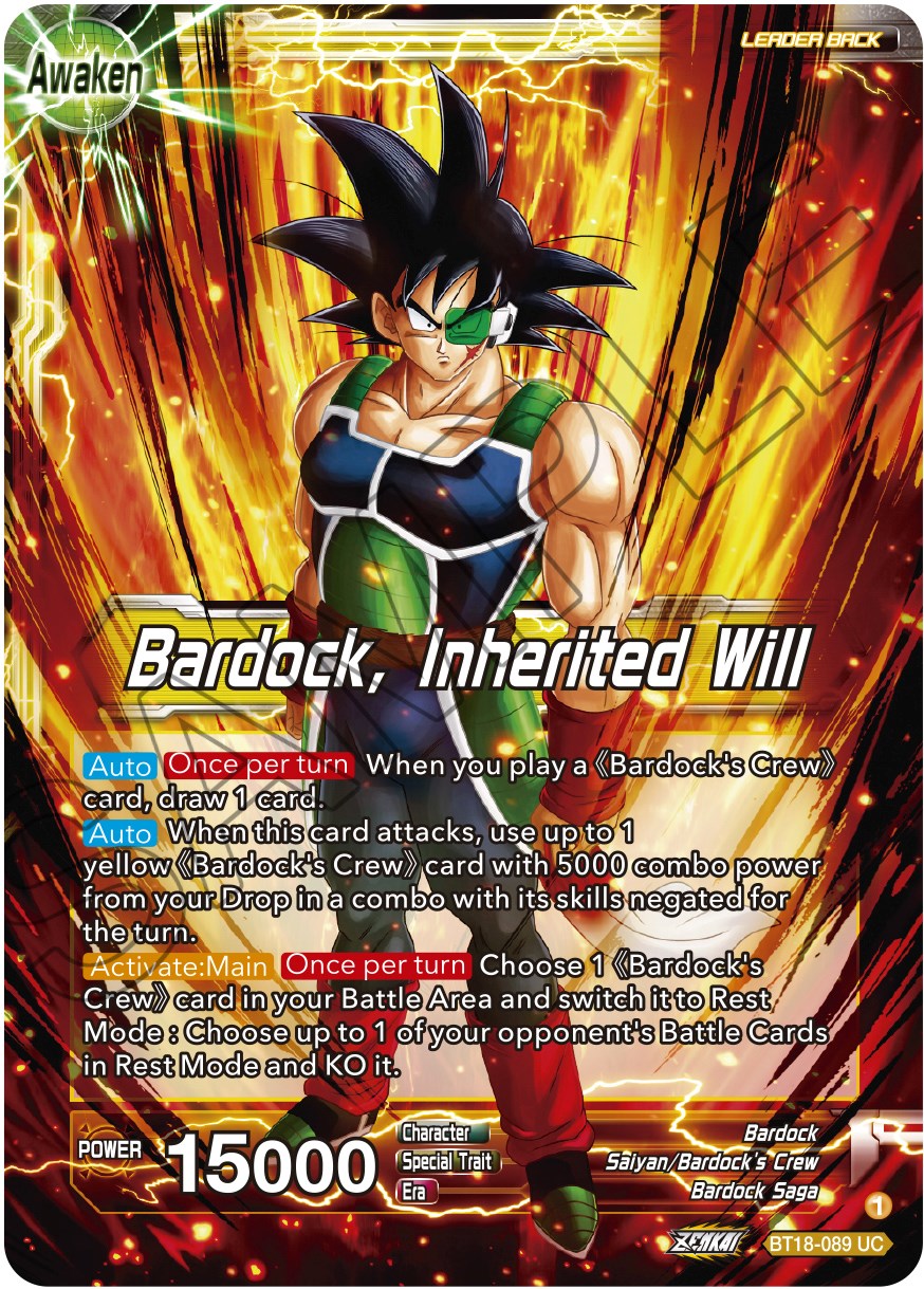 Bardock's Crew // Bardock, Inherited Will (BT18-089) [Dawn of the Z-Legends] | Black Swamp Games