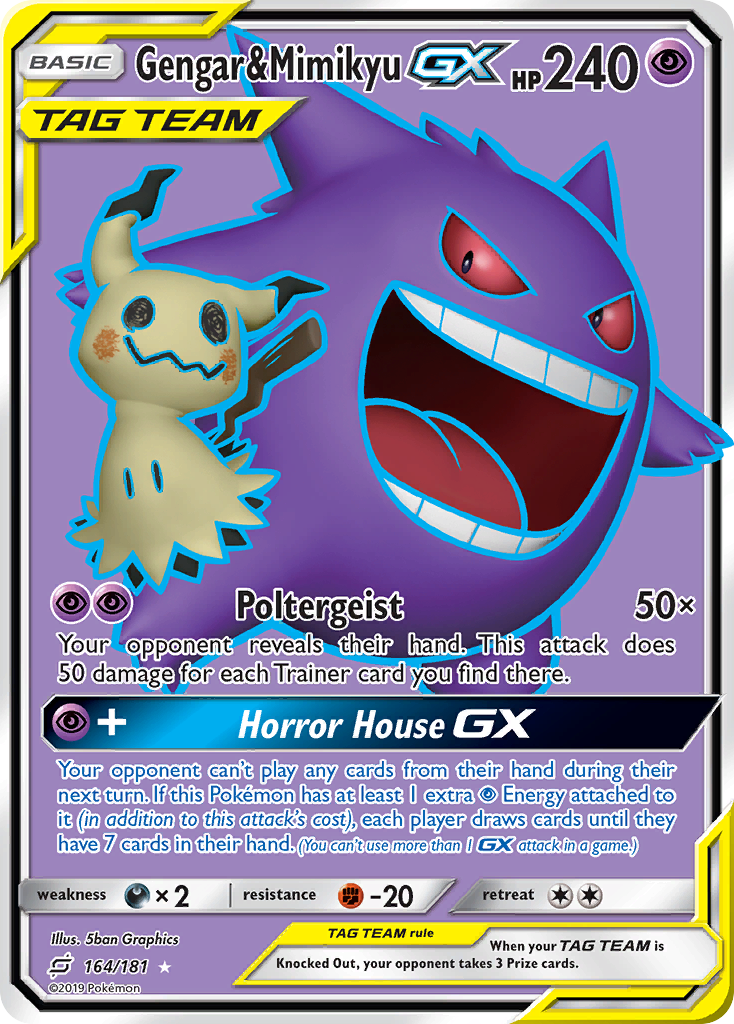 Gengar & Mimikyu GX (164/181) [Sun & Moon: Team Up] | Black Swamp Games