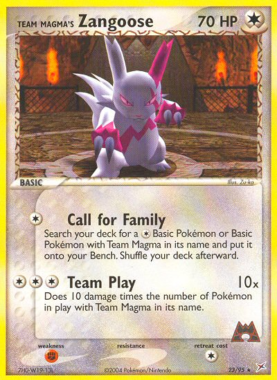 Team Magma's Zangoose (23/95) [EX: Team Magma vs Team Aqua] | Black Swamp Games