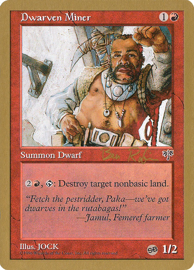 Dwarven Miner (Ben Rubin) (SB) [World Championship Decks 1998] | Black Swamp Games