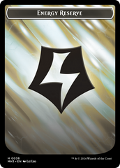Cat Warrior // Energy Reserve Double-Sided Token [Modern Horizons 3 Tokens] | Black Swamp Games