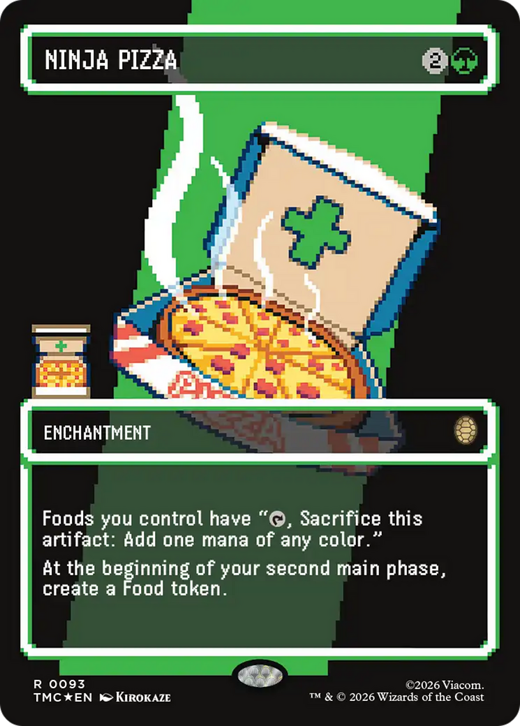 Ninja Pizza (Borderless) (Surge Foil) [Teenage Mutant Ninja Turtles Commander] | Black Swamp Games