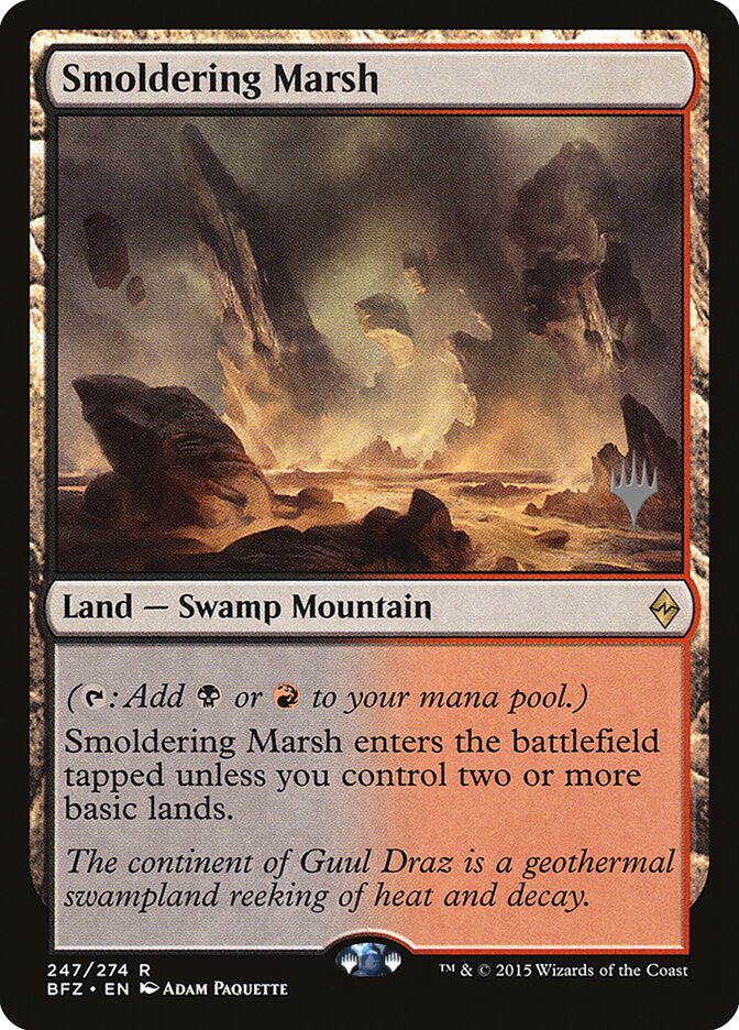Smoldering Marsh [Battle for Zendikar Promos] | Black Swamp Games