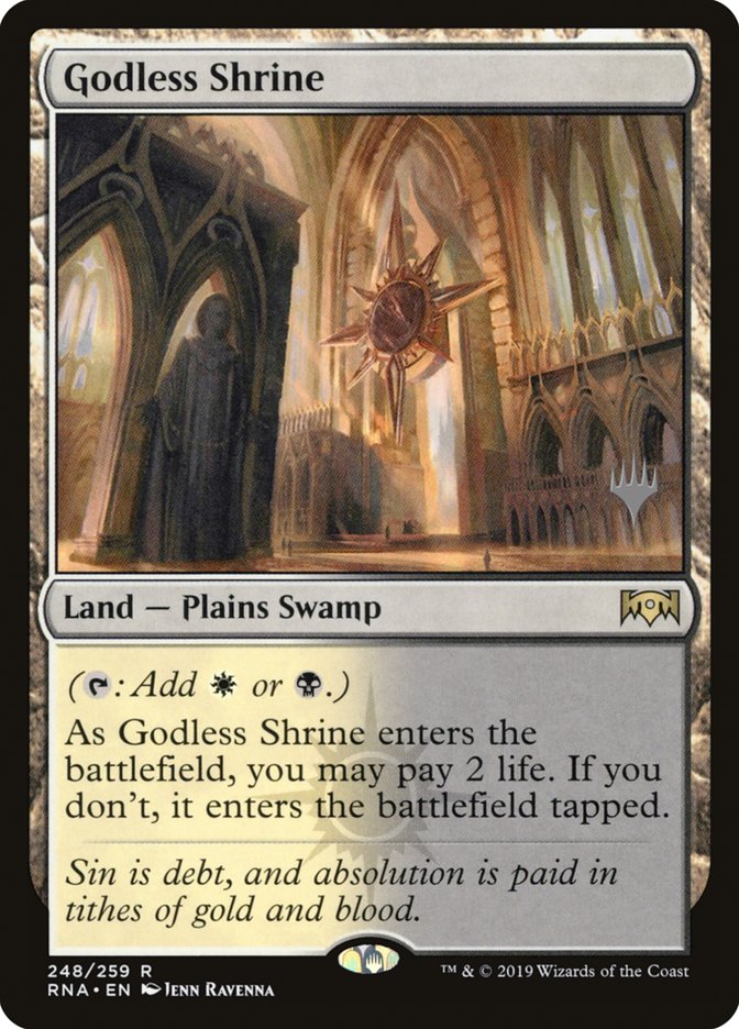 Godless Shrine (Promo Pack) [Ravnica Allegiance Promos] | Black Swamp Games