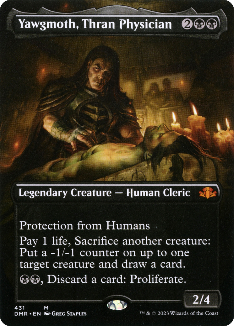 Yawgmoth, Thran Physician (Borderless Alternate Art) [Dominaria Remastered] | Black Swamp Games
