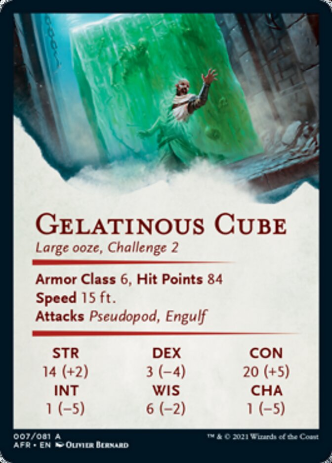 Gelatinous Cube Art Card [Dungeons & Dragons: Adventures in the Forgotten Realms Art Series] | Black Swamp Games