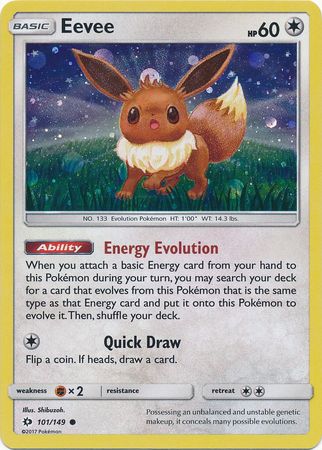 Eevee (101/149) (Cosmos Holo) [Sun & Moon: Base Set] | Black Swamp Games
