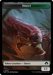 Zombie (Ripple Foil) // Insect (0027) Double-Sided Token [Modern Horizons 3 Tokens] | Black Swamp Games