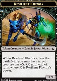 Resilient Khenra // Zombie Double-Sided Token [Hour of Devastation Tokens] | Black Swamp Games