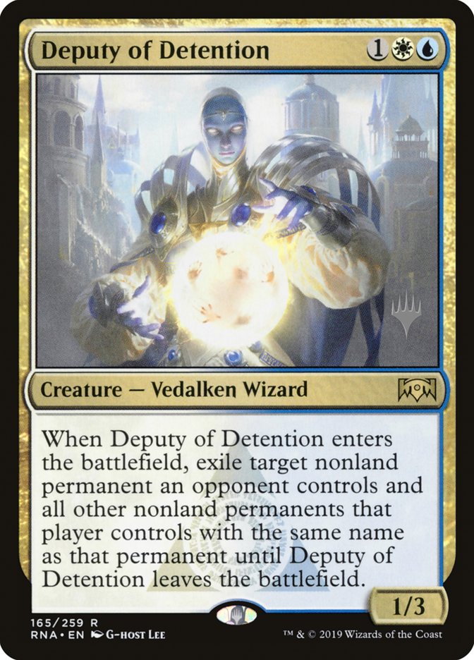 Deputy of Detention (Promo Pack) [Ravnica Allegiance Promos] | Black Swamp Games