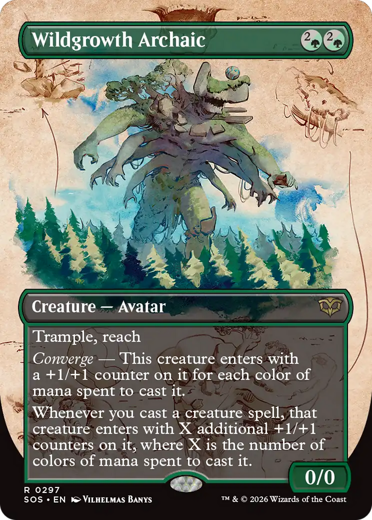 Wildgrowth Archaic (Borderless) [Secrets of Strixhaven] | Black Swamp Games