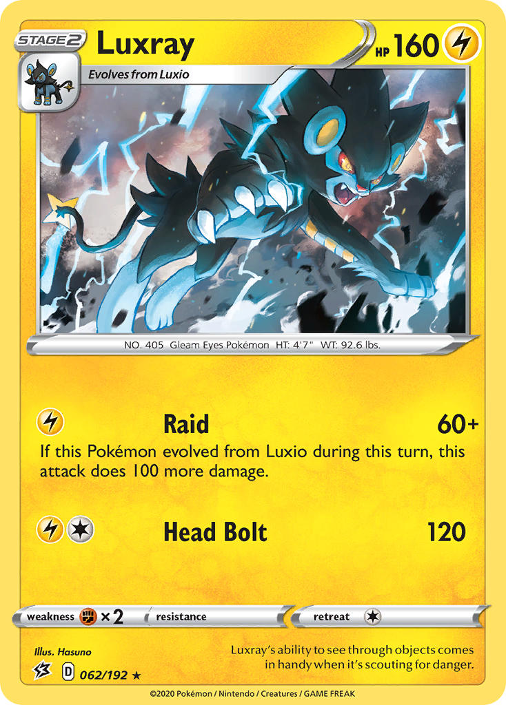 Luxray (062/192) (Theme Deck Exclusive) [Sword & Shield: Rebel Clash] | Black Swamp Games