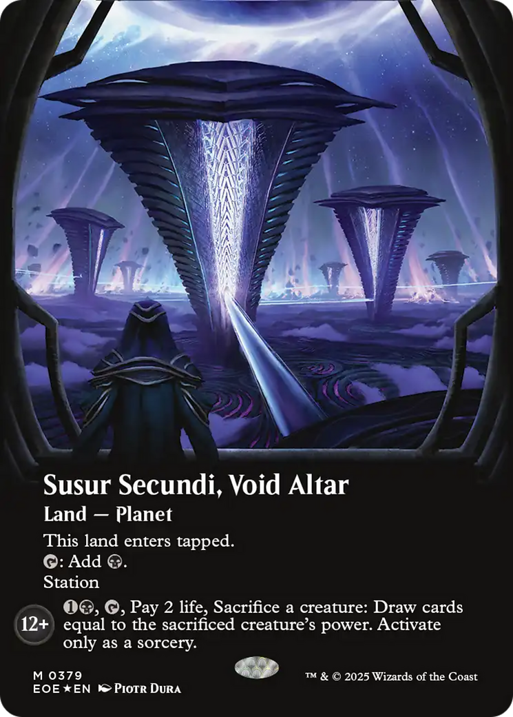 Susur Secundi, Void Altar (Borderless) (Galaxy Foil) [Edge of Eternities] | Black Swamp Games