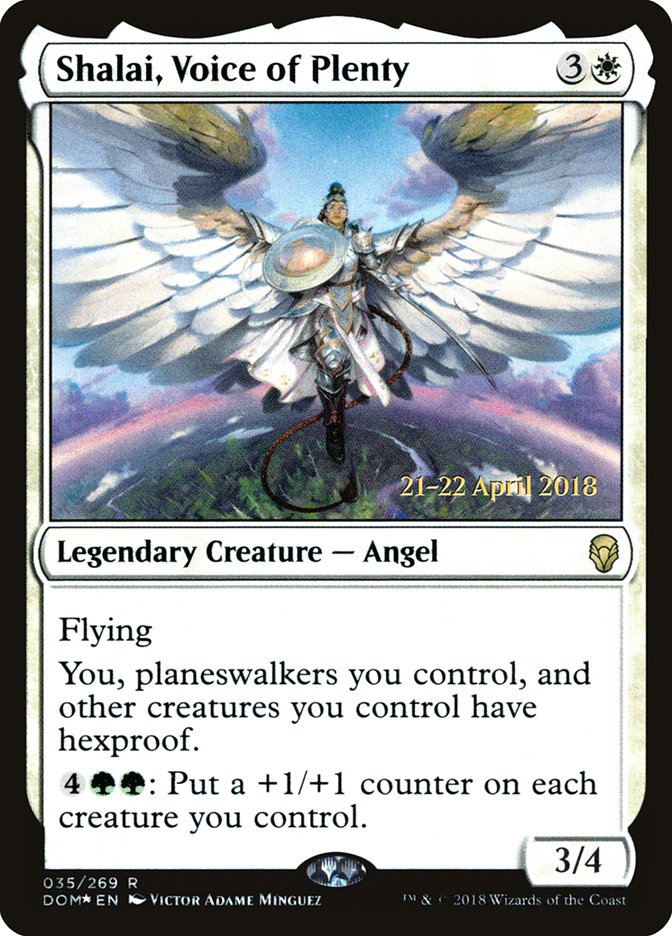 Shalai, Voice of Plenty [Dominaria Prerelease Promos] | Black Swamp Games