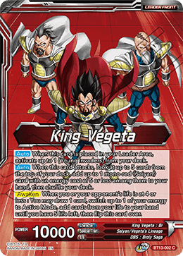 King Vegeta // King Vegeta, Head of the Saiyan Rebellion (Common) (BT13-002) [Supreme Rivalry] | Black Swamp Games