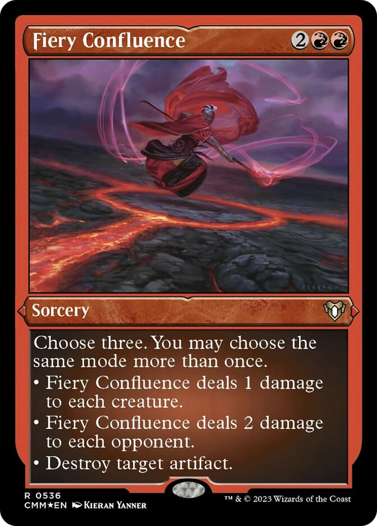 Fiery Confluence (Foil Etched) [Commander Masters] | Black Swamp Games