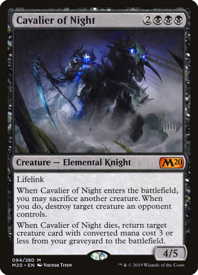 Cavalier of Night (Promo Pack) [Core Set 2020 Promos] | Black Swamp Games