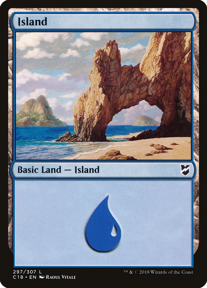 Island (297) [Commander 2018] | Black Swamp Games