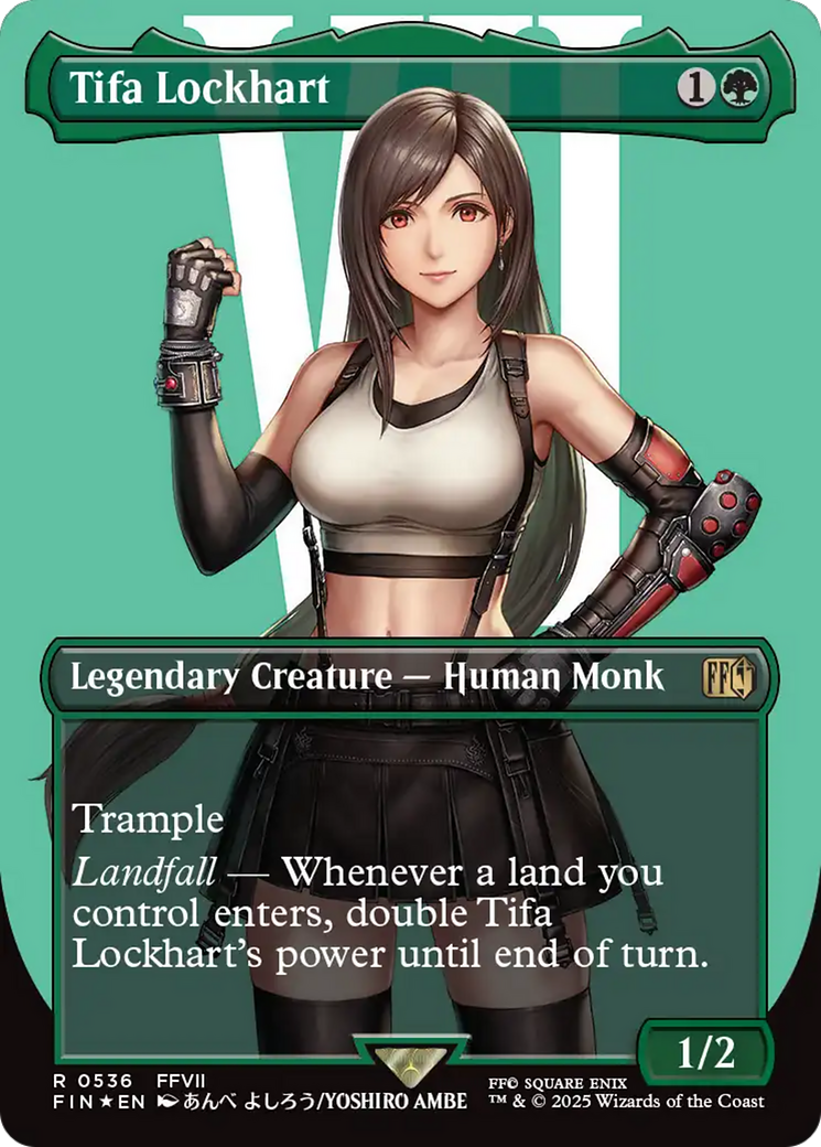Tifa Lockhart (Borderless) (Surge Foil) [FINAL FANTASY] | Black Swamp Games