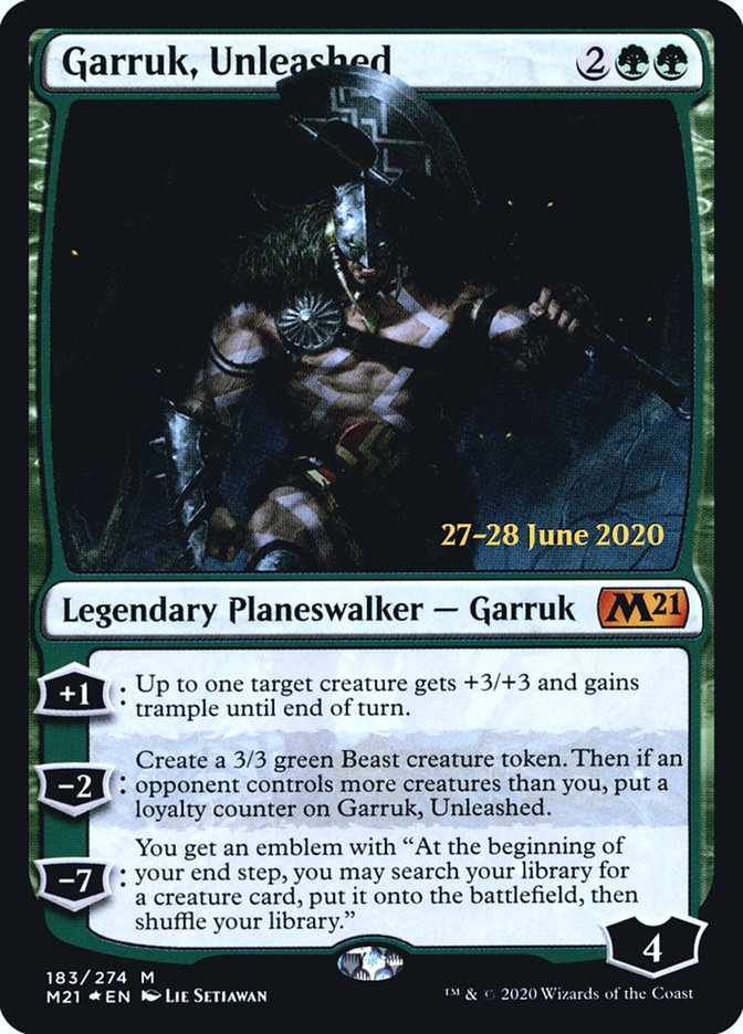 Garruk, Unleashed [Core Set 2021 Prerelease Promos] | Black Swamp Games