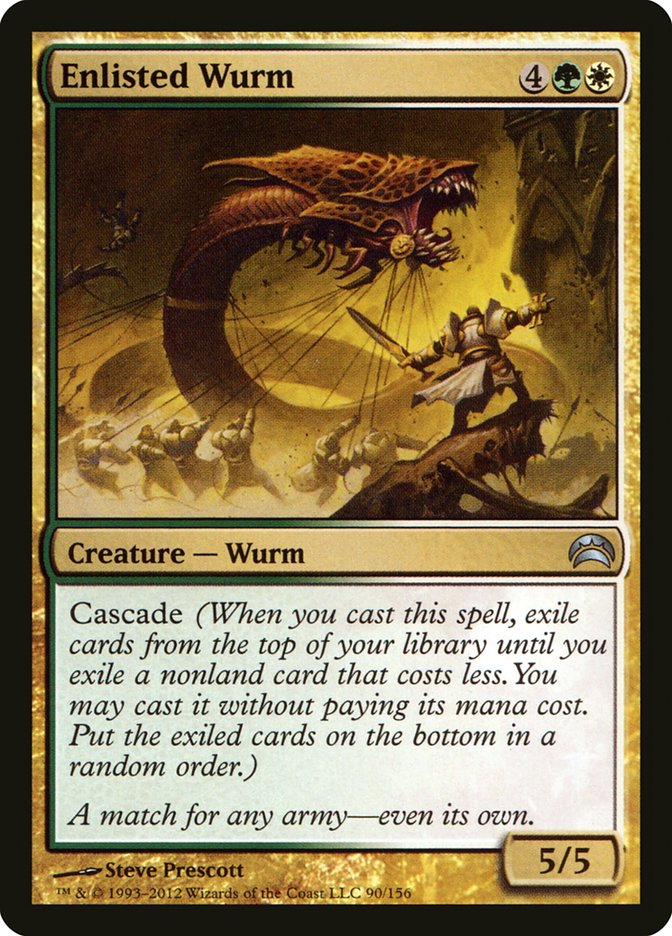 Enlisted Wurm [Planechase 2012] | Black Swamp Games