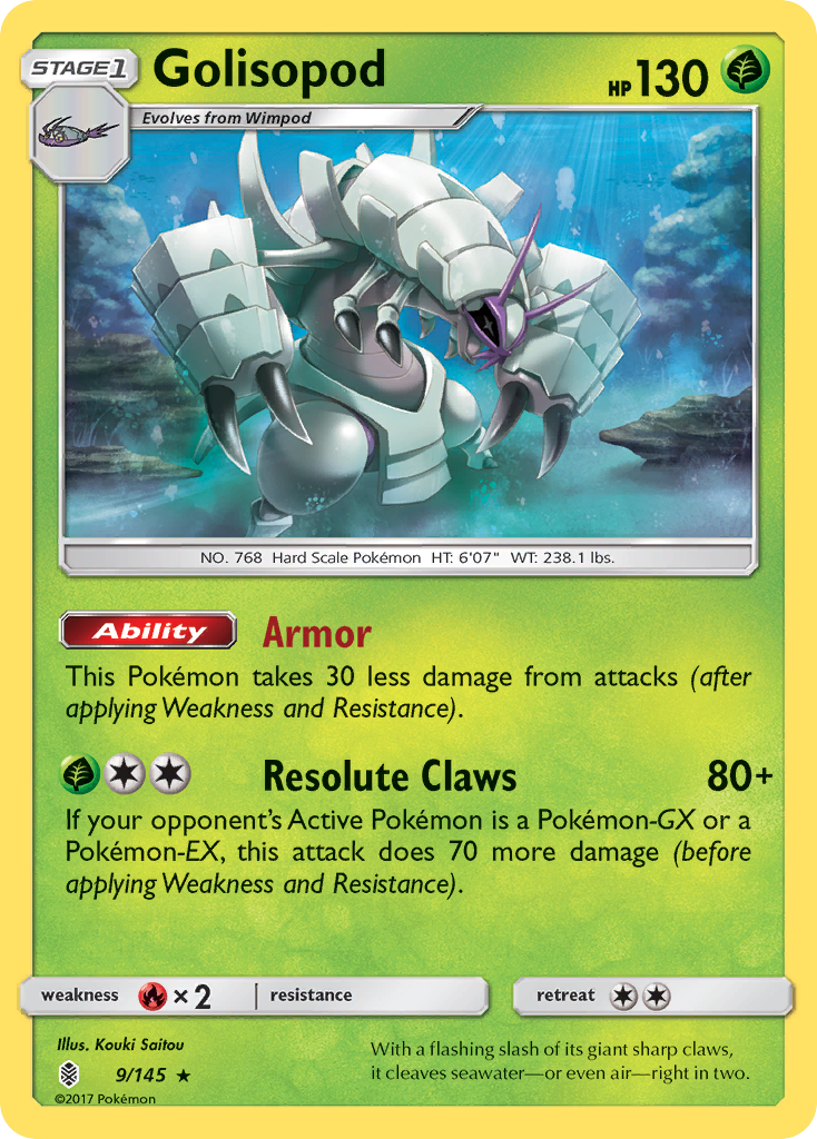 Golisopod (9/145) [Sun & Moon: Guardians Rising] | Black Swamp Games