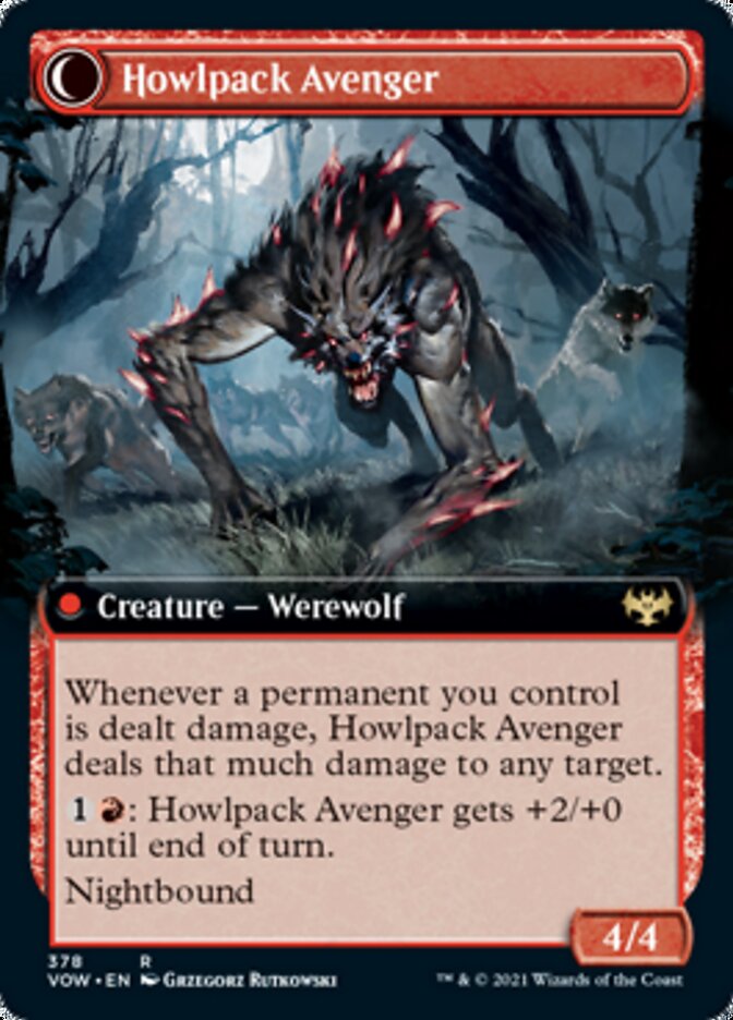 Ill-Tempered Loner // Howlpack Avenger (Extended Art) [Innistrad: Crimson Vow] | Black Swamp Games
