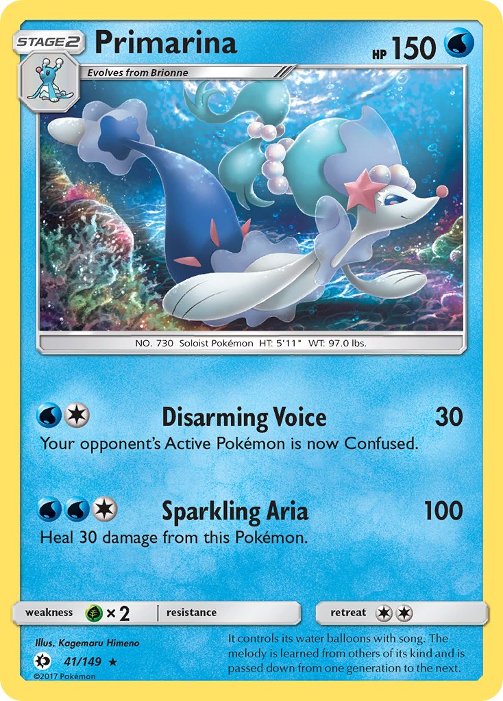 Primarina (41/149) (Theme Deck Exclusive) [Sun & Moon: Base Set] | Black Swamp Games