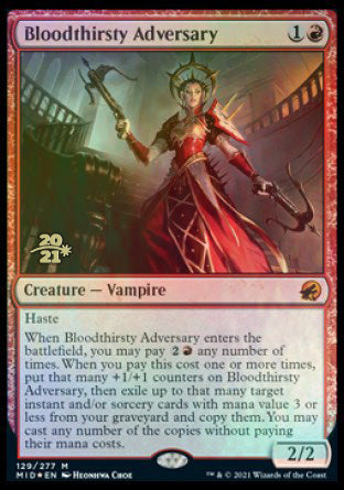Bloodthirsty Adversary [Innistrad: Midnight Hunt Prerelease Promos] | Black Swamp Games