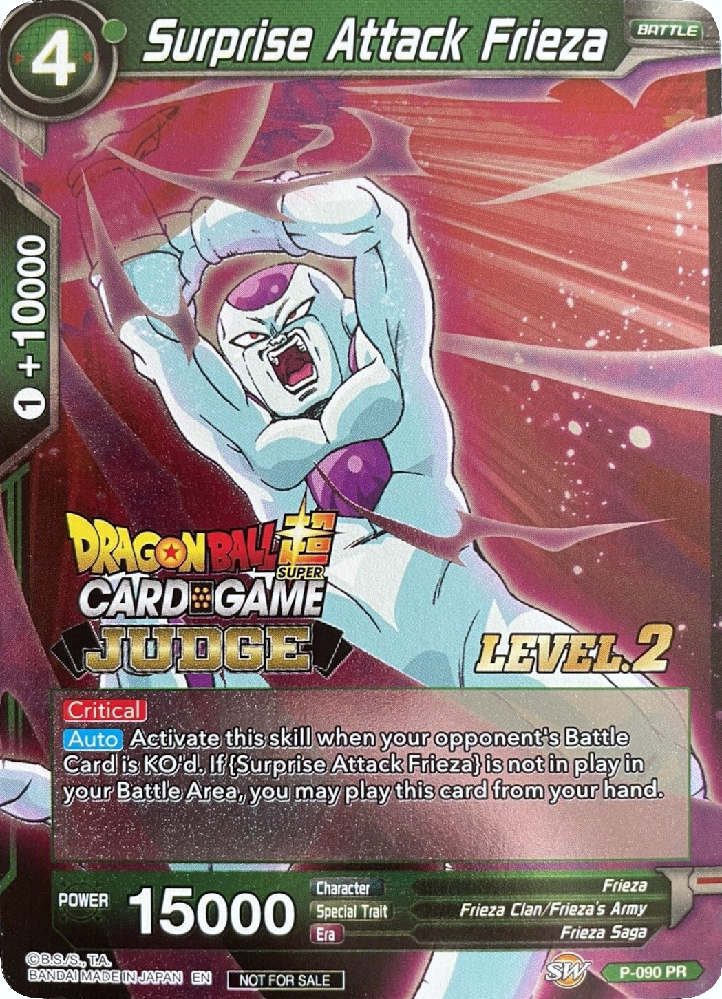 Surprise Attack Frieza (Level 2) (P-090) [Judge Promotion Cards] | Black Swamp Games