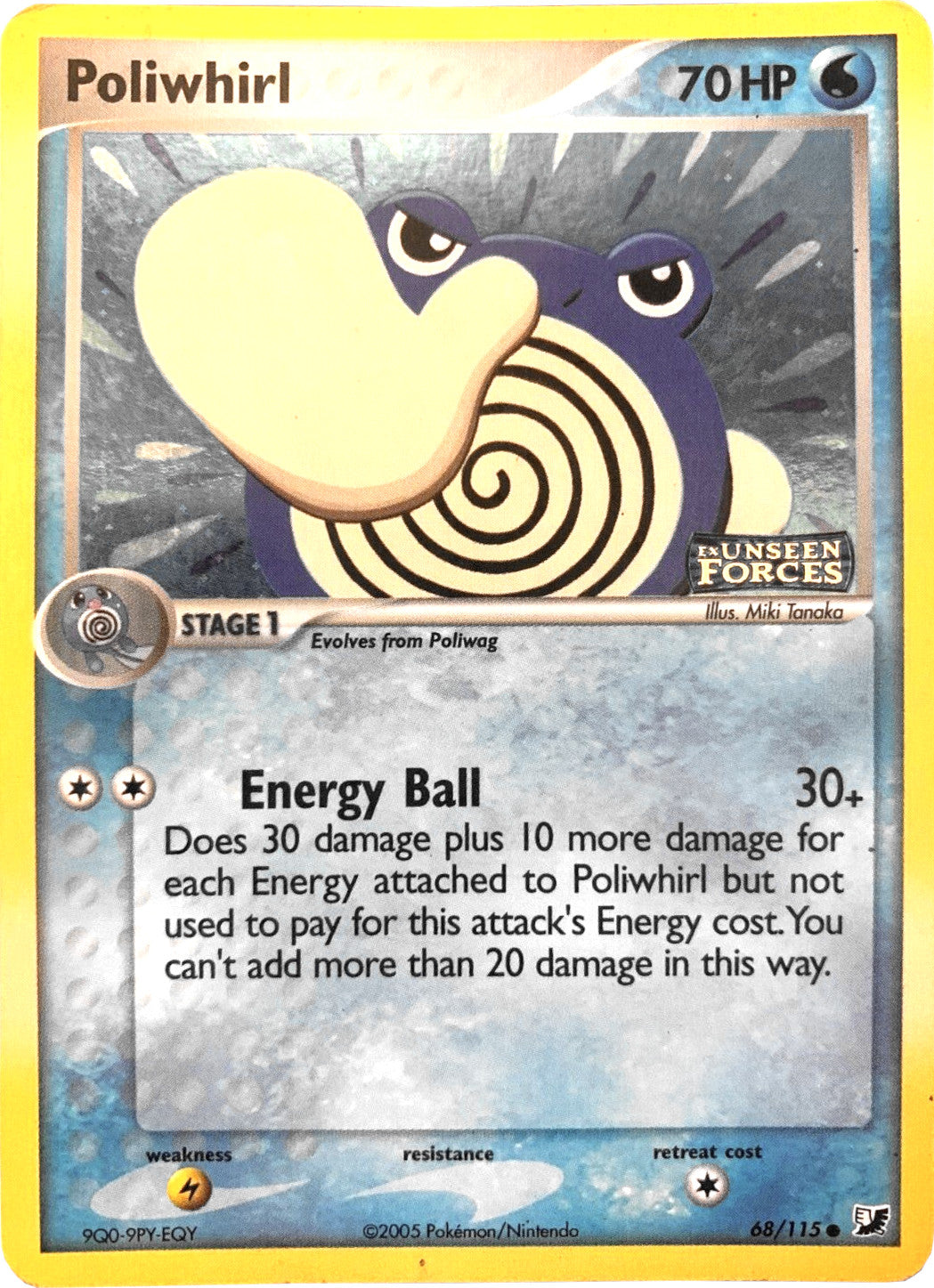 Poliwhirl (68/115) (Stamped) [EX: Unseen Forces] | Black Swamp Games