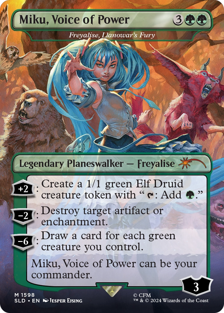 Miku, Voice of Power - Freyalise, Llanowar's Fury [Secret Lair Drop Series] | Black Swamp Games