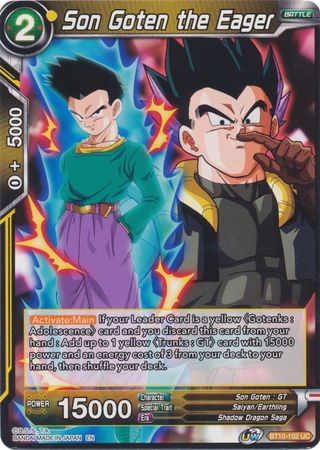 Son Goten the Eager (BT10-102) [Rise of the Unison Warrior 2nd Edition] | Black Swamp Games