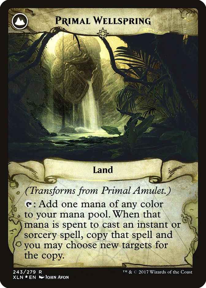 Primal Amulet // Primal Wellspring [Ixalan Prerelease Promos] | Black Swamp Games