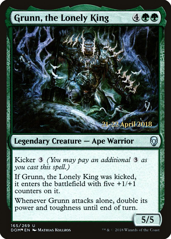 Grunn, the Lonely King [Dominaria Prerelease Promos] | Black Swamp Games