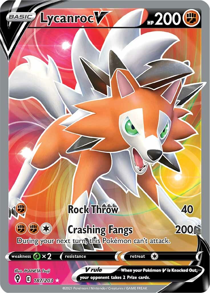 Lycanroc V (187/203) [Sword & Shield: Evolving Skies] | Black Swamp Games