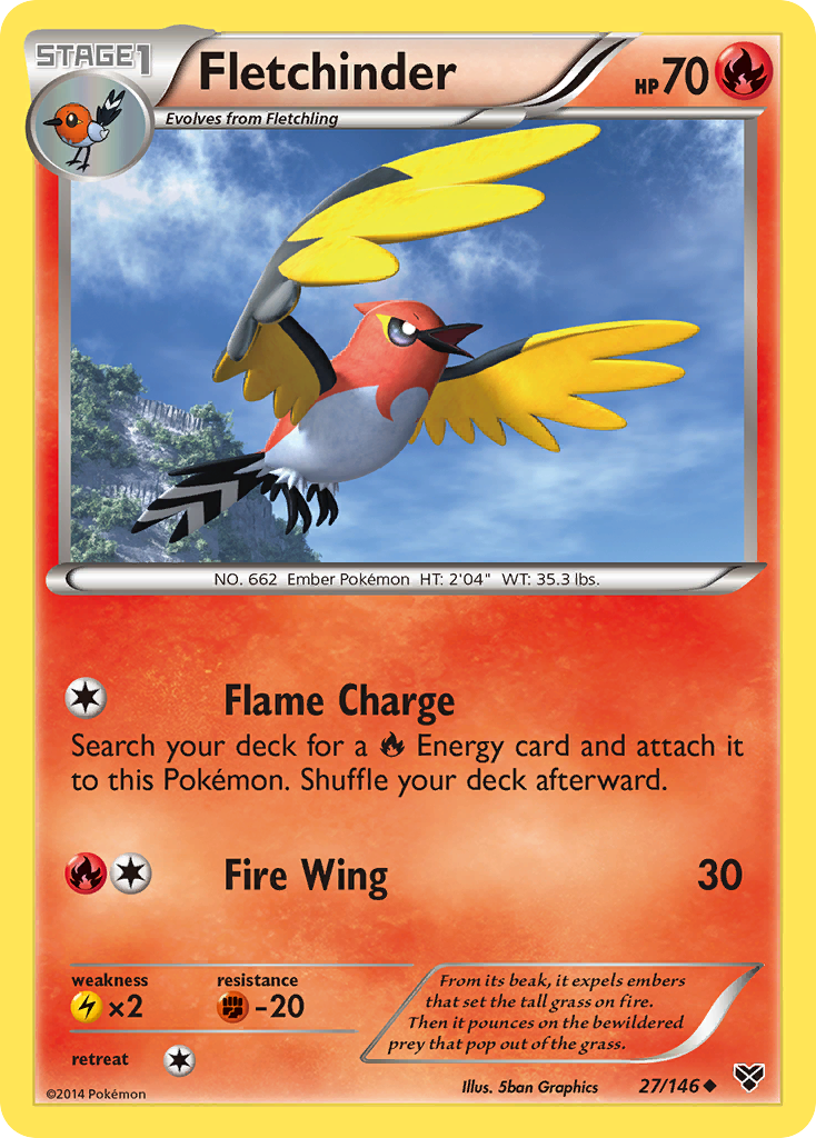 Fletchinder (27/146) [XY: Base Set] | Black Swamp Games