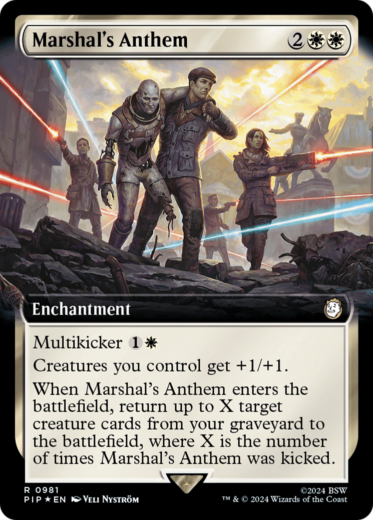 Marshal's Anthem (Extended Art) (Surge Foil) [Fallout] | Black Swamp Games