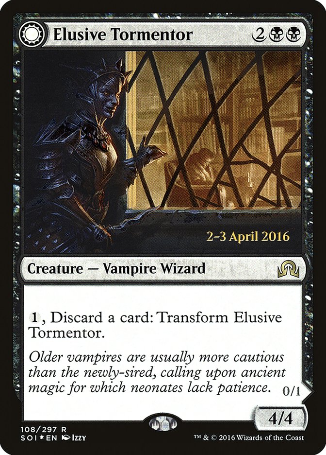 Elusive Tormentor // Insidious Mist [Shadows over Innistrad Prerelease Promos] | Black Swamp Games