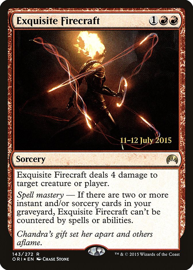 Exquisite Firecraft [Magic Origins Prerelease Promos] | Black Swamp Games