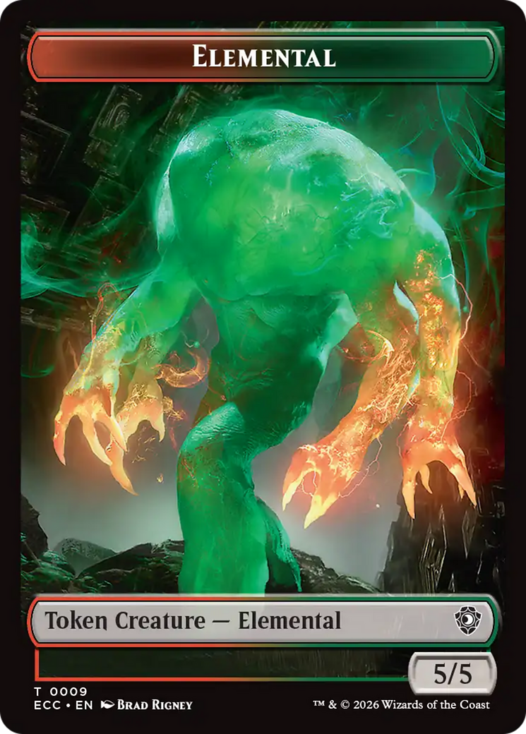 Elemental (0002) // Elemental (0009) Double-Sided Token [Lorwyn Eclipsed Tokens] | Black Swamp Games