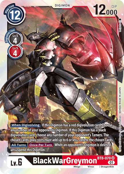 BlackWarGreymon [BT8-070] [New Awakening] | Black Swamp Games