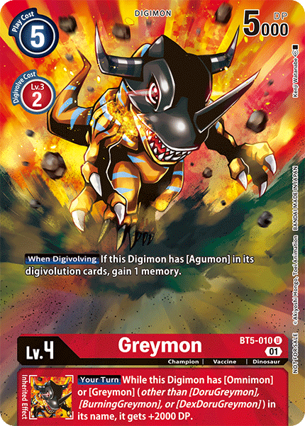 Greymon [BT5-010] (Premier Event) [Battle of Omni Promos] | Black Swamp Games