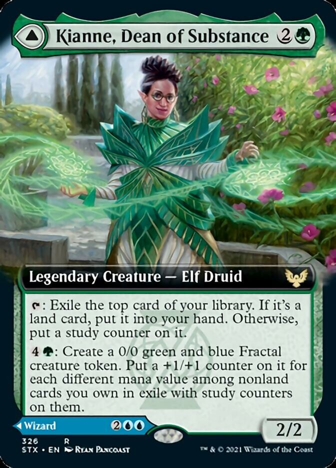 Kianne, Dean of Substance // Imbraham, Dean of Theory (Extended Art) [Strixhaven: School of Mages] | Black Swamp Games