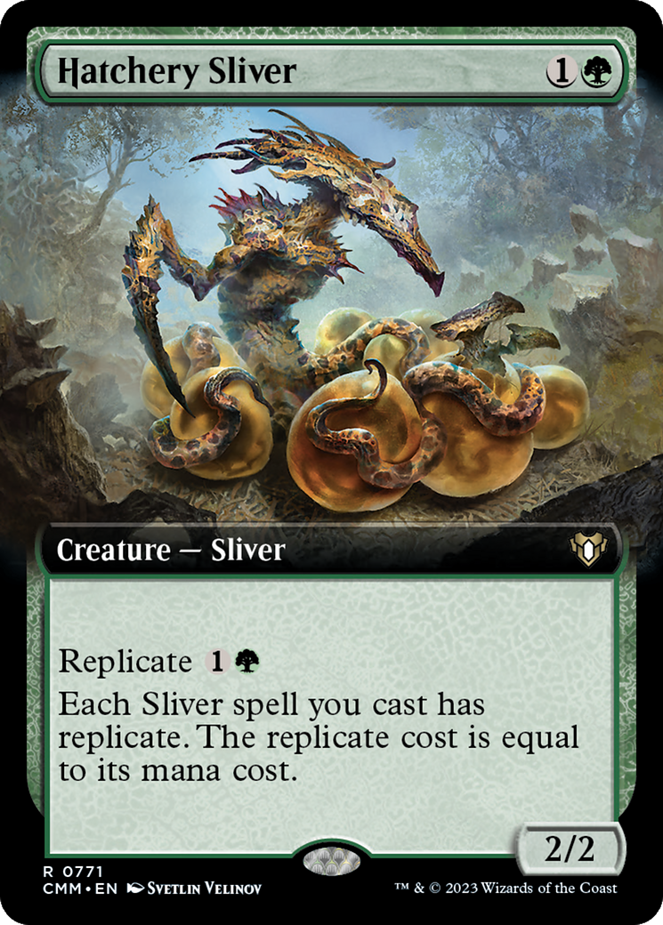 Hatchery Sliver (Extended Art) [Commander Masters] | Black Swamp Games